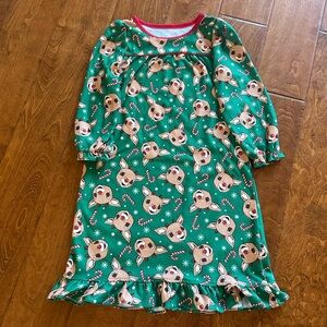 Size 4 Rudolph the Red nose Reindeer Night Gown